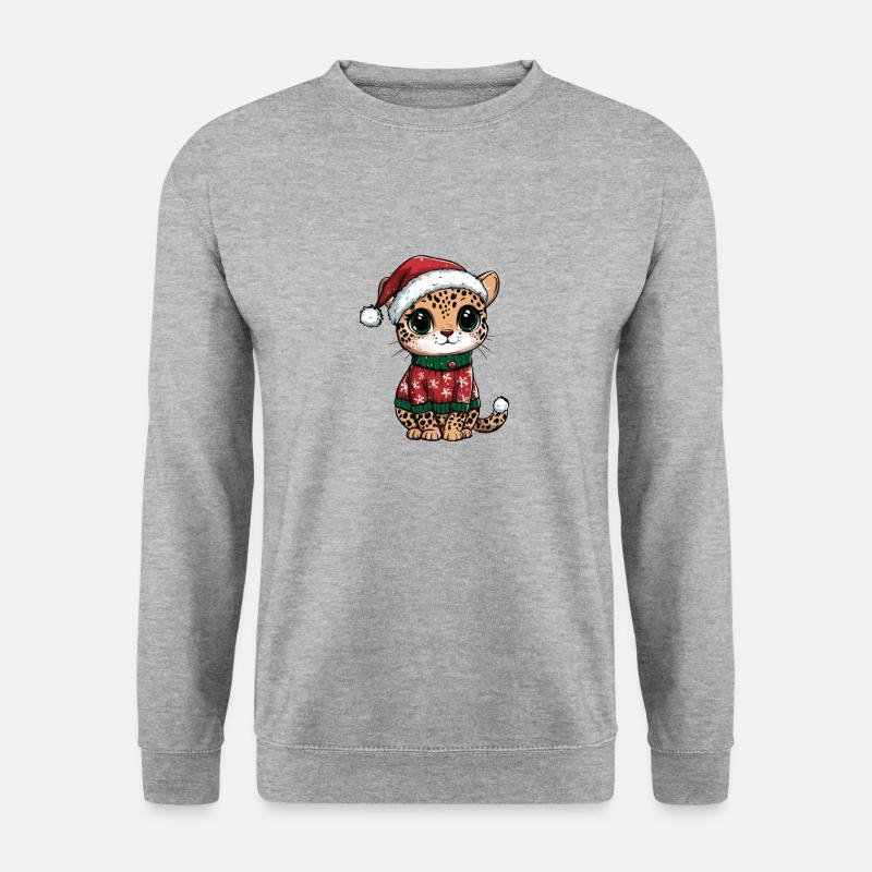 Noël léopard - Sweat-shirt Unisexe - gris chiné