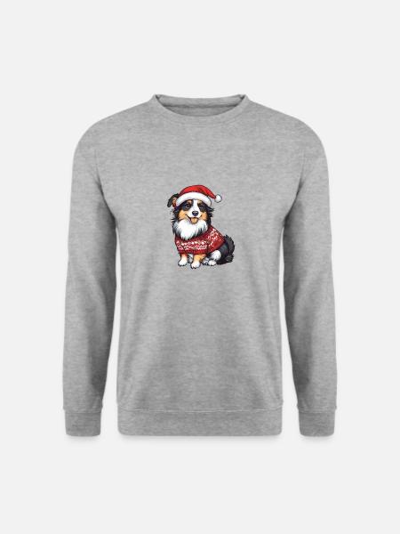 Border Collie Dog Christmas - Unisex Sweatshirt - salt & pepper