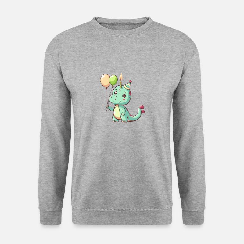 Dinosaur brontosaurus birthday comic - Unisex Sweatshirt - salt & pepper