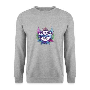 Ibiza Crew Colorful - Unisex Sweatshirt - salt & pepper - Front - Alina (178cm) & Michal (187cm)