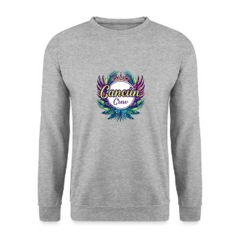 Cancun Crew Vacation - Unisex Sweatshirt - salt & pepper - Front - Alina (178cm) & Michal (187cm)