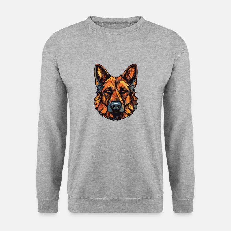 German Shepherd Dog Portrait - Unisex Sweatshirt - salt & pepper