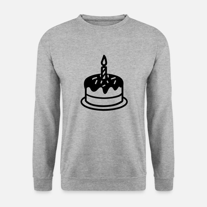Gateau d'anniversaire - Sweat-shirt Unisexe - gris chiné
