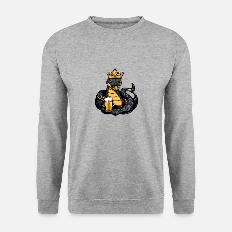 Snake Cobra Beer Funny - Unisex Sweatshirt - salt & pepper