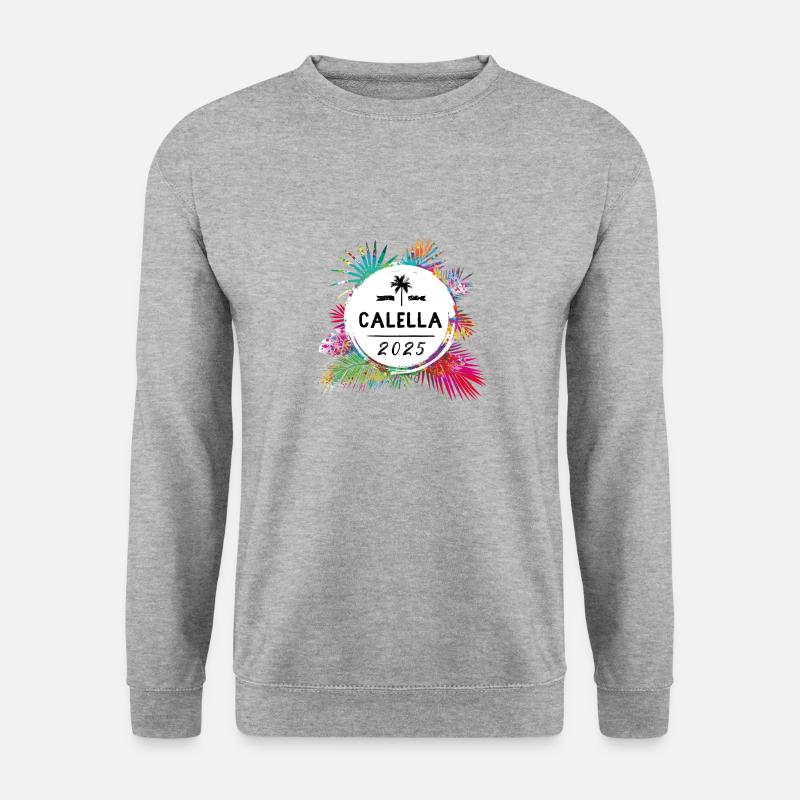 Calella 2025 Bunt - Unisex Pullover - Weißgrau meliert