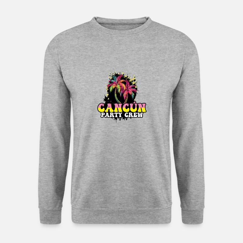 Cancun Party Crew Urlaub - Unisex Pullover - Weißgrau meliert