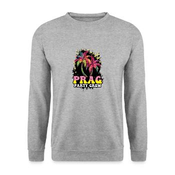 Prague Party Crew Vacances - Sweat-shirt Unisexe - gris chiné - Devant - Alina (178cm) & Michal (187cm)