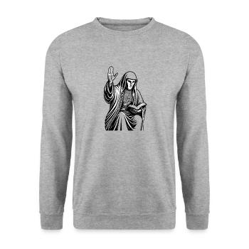 Royal Greeting Medieval - Unisex Sweatshirt - salt & pepper - Front - Alina (178cm) & Michal (187cm)