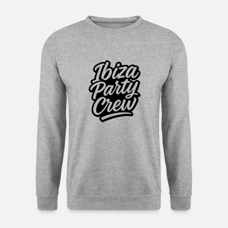 Ibiza Party Crew - Unisex Pullover - Weißgrau meliert