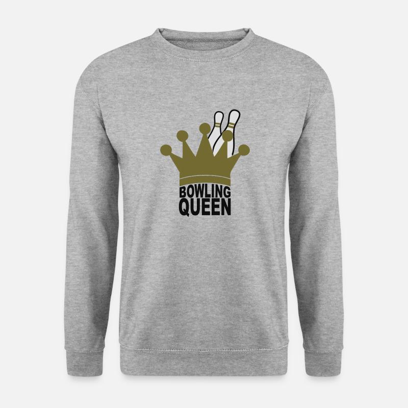 bowling queen - Unisex Pullover - Weißgrau meliert