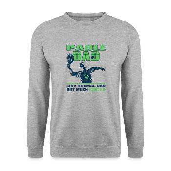 padel padeltennis paddel padelspieler dad padel - Unisex Sweatshirt - salt & pepper - Front - Alina (178cm) & Michal (187cm)