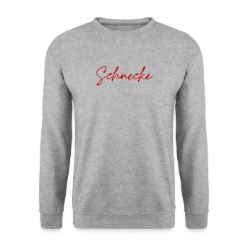 Schnecke - Sweat-shirt Unisexe - gris chiné - Devant - Alina (178cm) & Michal (187cm)