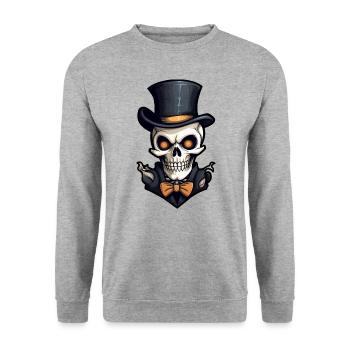 Design d’Halloween effrayant pour la prochaine fête - Sweat-shirt Unisexe - gris chiné - Devant - Alina (178cm) & Michal (187cm)