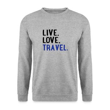 Voyage - Sweat-shirt Unisexe - gris chiné - Devant - Alina (178cm) & Michal (187cm)