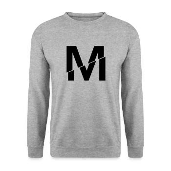 M broken - Unisex Pullover - Weißgrau meliert - Vorne - Alina (178cm) & Michal (187cm)