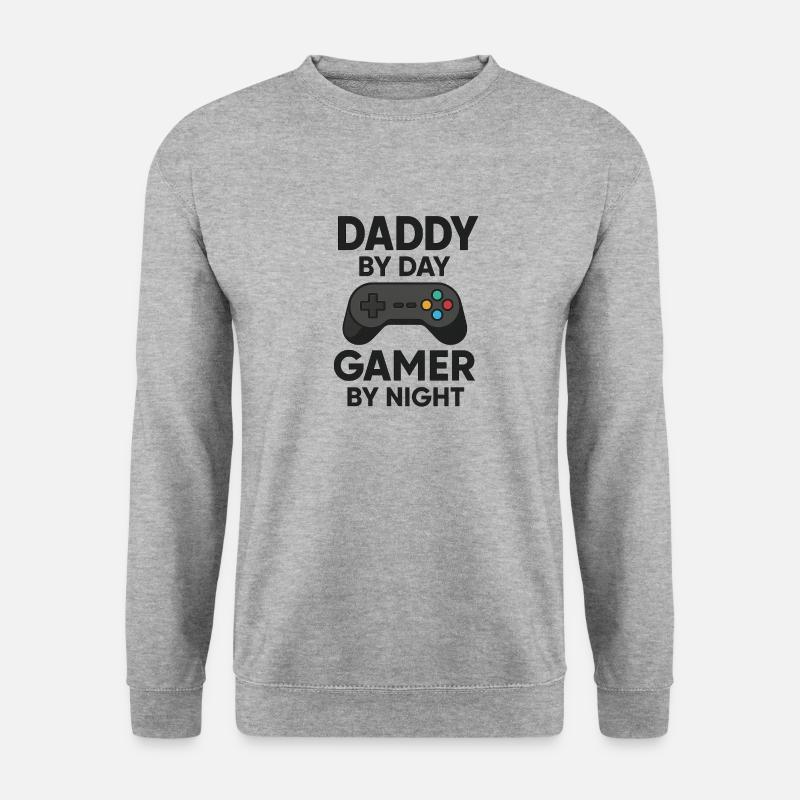 Dad Gamer - Unisex Pullover - Weißgrau meliert