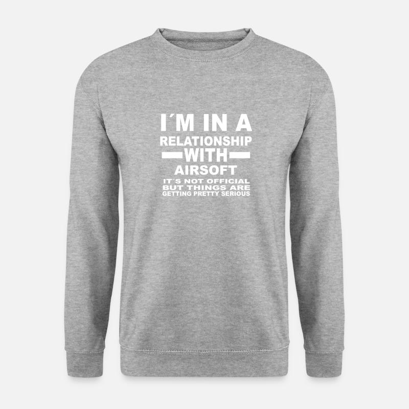 relationship with AIRSOFT - Unisex Pullover - Weißgrau meliert