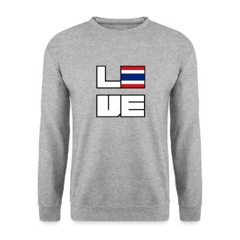 Love Home Roots Roots Thailand - Unisex Sweatshirt - salt & pepper - Front - Alina (178cm) & Michal (187cm)