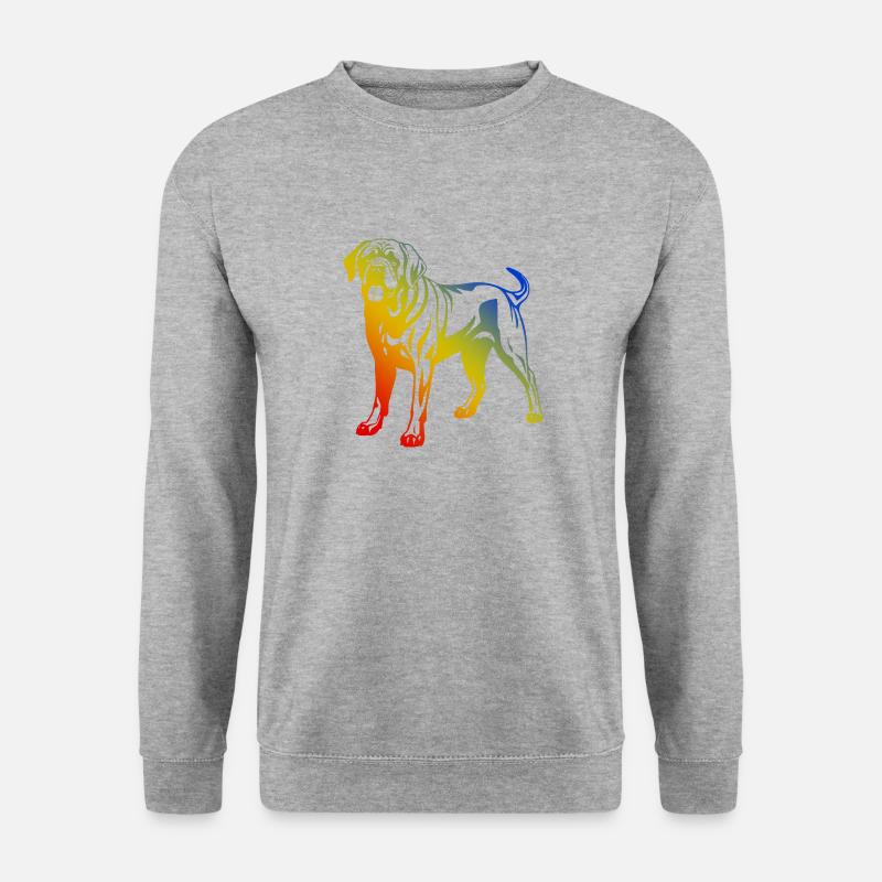 Mastiff Hund - Unisex Pullover - Weißgrau meliert