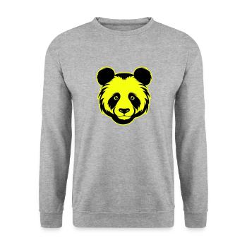 Panda Head Portrait Icon - Unisex Sweatshirt - salt & pepper - Front - Alina (178cm) & Michal (187cm)