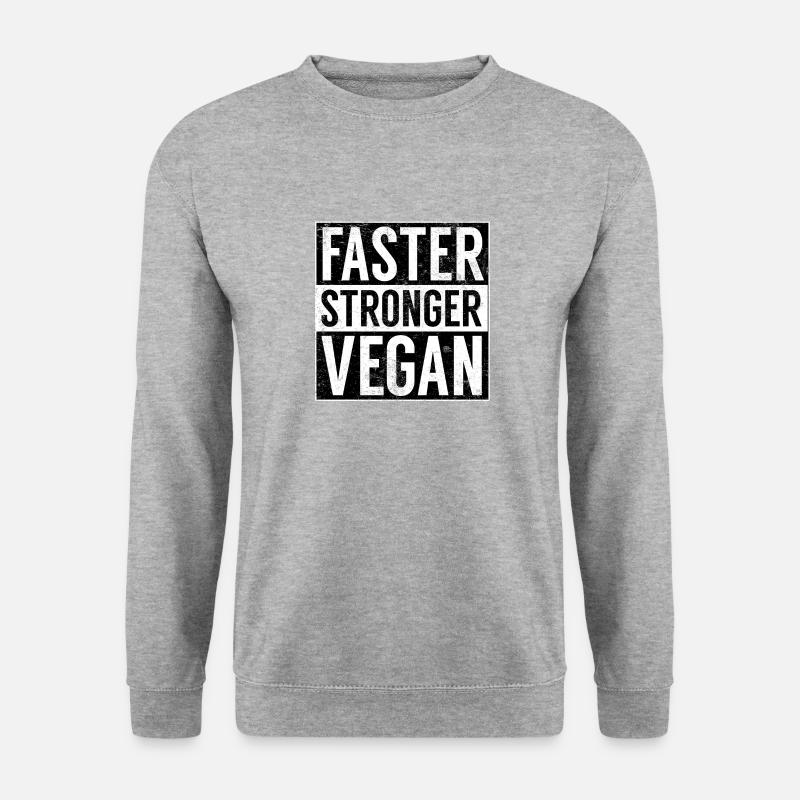 Vegan T-Shirt Geschenk Idee Geburtstag Lustig - Unisex Pullover - Weißgrau meliert