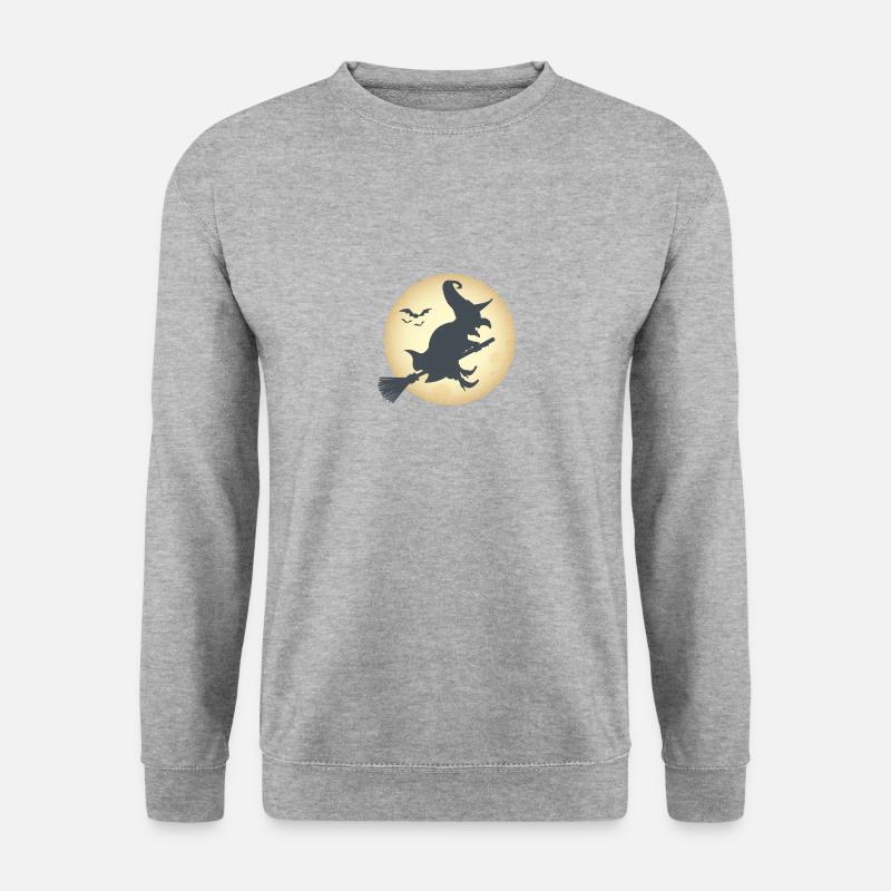 Hexe - Unisex Pullover - Weißgrau meliert