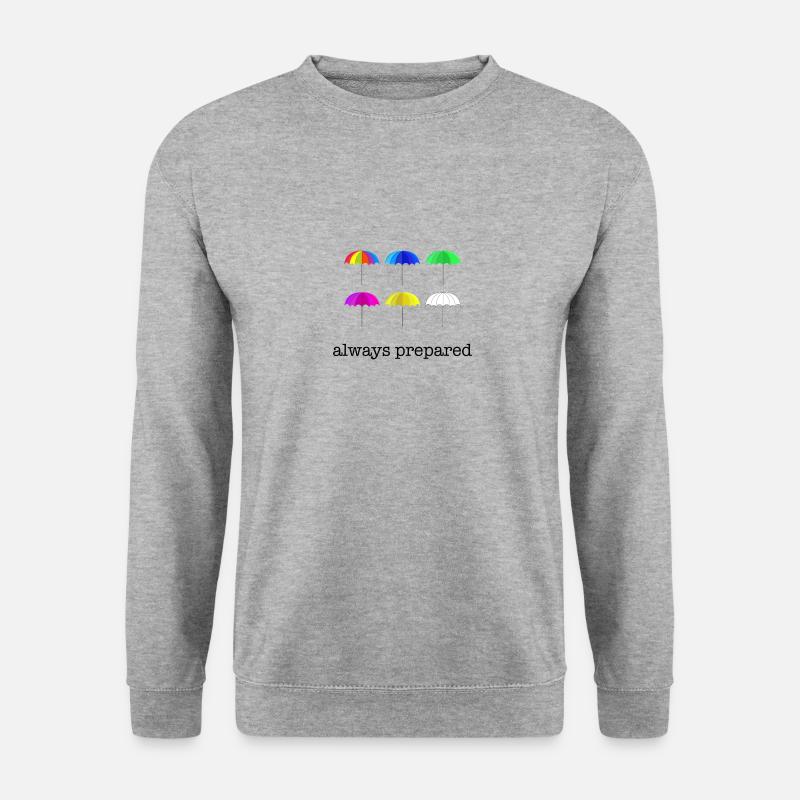 Regenschirme Herbst Geschenkidee - Unisex Pullover - Weißgrau meliert