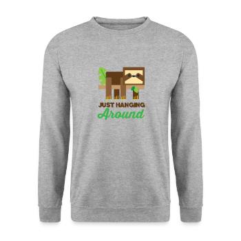 chat doux - Sweat-shirt Unisexe - gris chiné - Devant - Alina (178cm) & Michal (187cm)