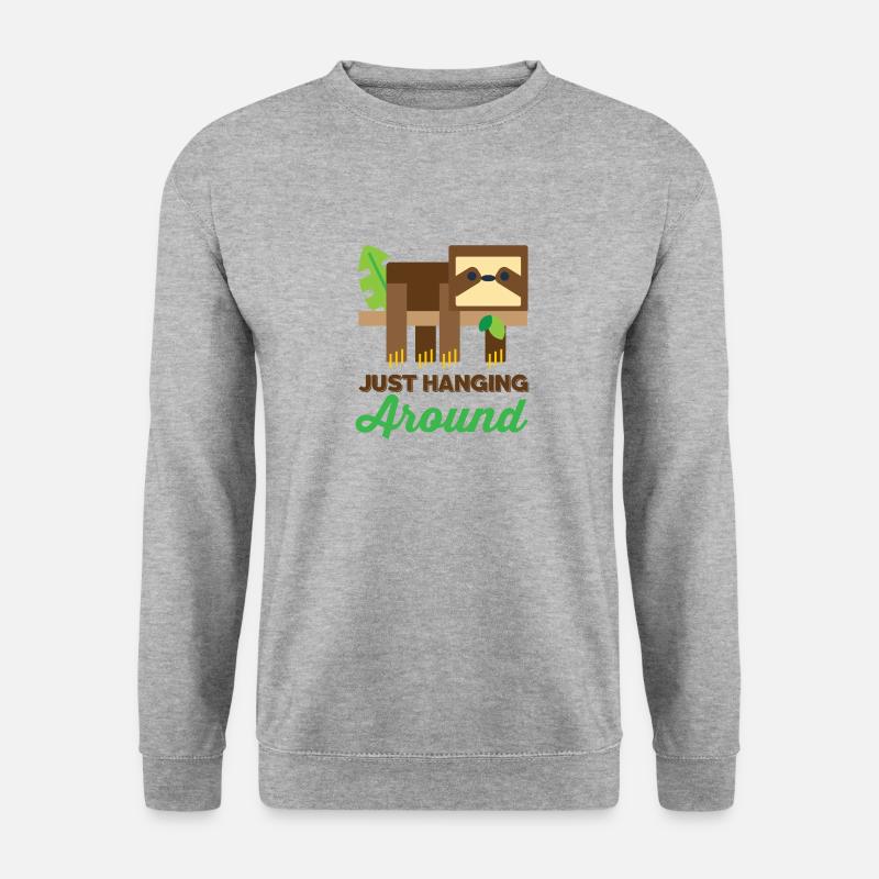 Katze süss - Unisex Pullover - Weißgrau meliert
