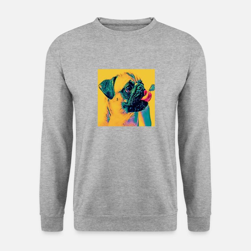 Pop-Art - Unisex Pullover - Weißgrau meliert