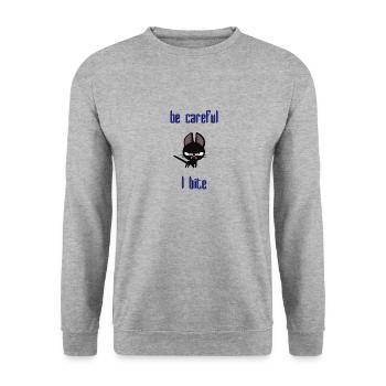 angry cat angry cat pet gift idea - Unisex Sweatshirt - salt & pepper - Front - Alina (178cm) & Michal (187cm)