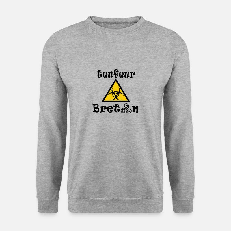 teufeur_breton_2_copie - Unisex Pullover - Weißgrau meliert