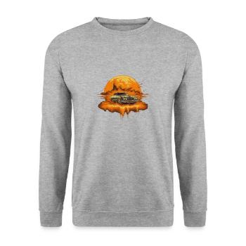 cars  2 - Sweat-shirt Unisexe - gris chiné - Devant - Alina (178cm) & Michal (187cm)