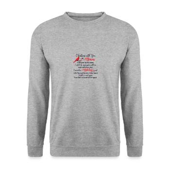 Christmas with you in Heaven Cardinal - Unisex Sweatshirt - salt & pepper - Front - Alina (178cm) & Michal (187cm)