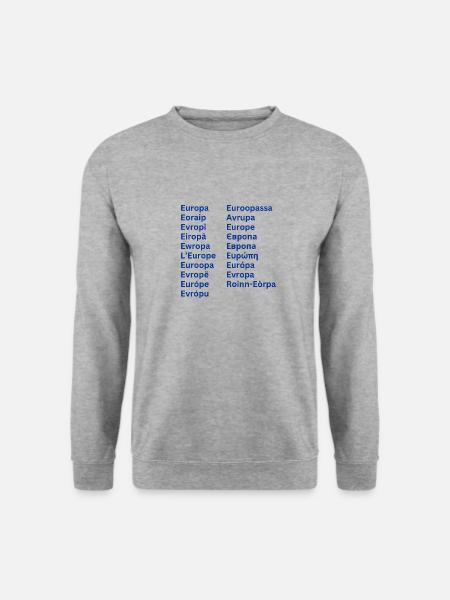 European Unity and Friendship - Unisex Pullover - Weißgrau meliert