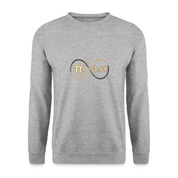 Fascinant nombre Pi - Sweat-shirt Unisexe - gris chiné - Devant - Alina (178cm) & Michal (187cm)
