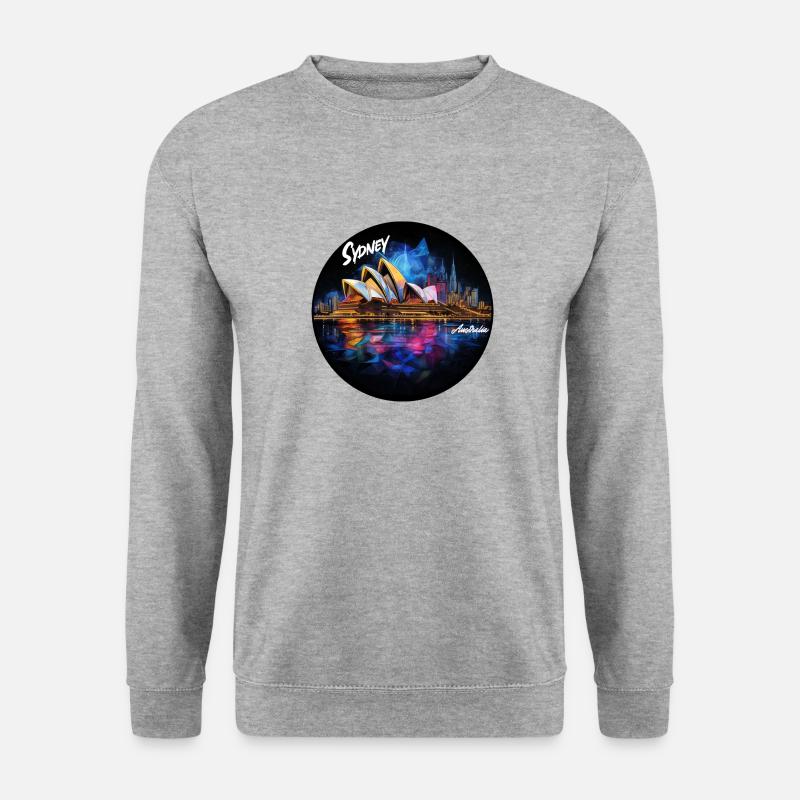 sydney Australia city - Unisex Pullover - Weißgrau meliert