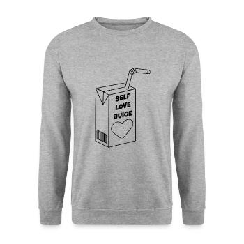 Even Love Juice - Unisex Sweatshirt - salt & pepper - Front - Alina (178cm) & Michal (187cm)