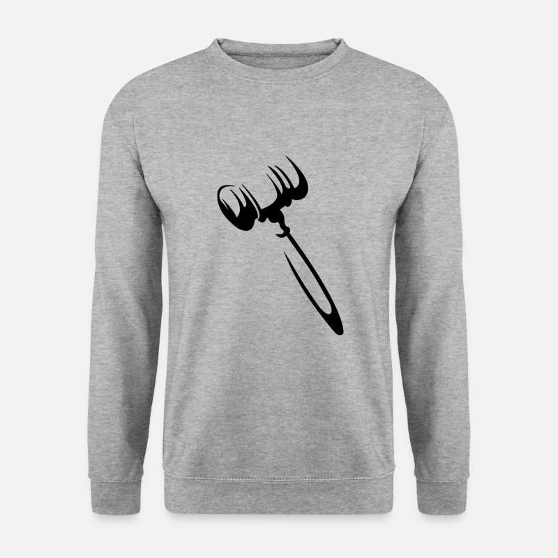 Richterhammer - Unisex Pullover - Weißgrau meliert