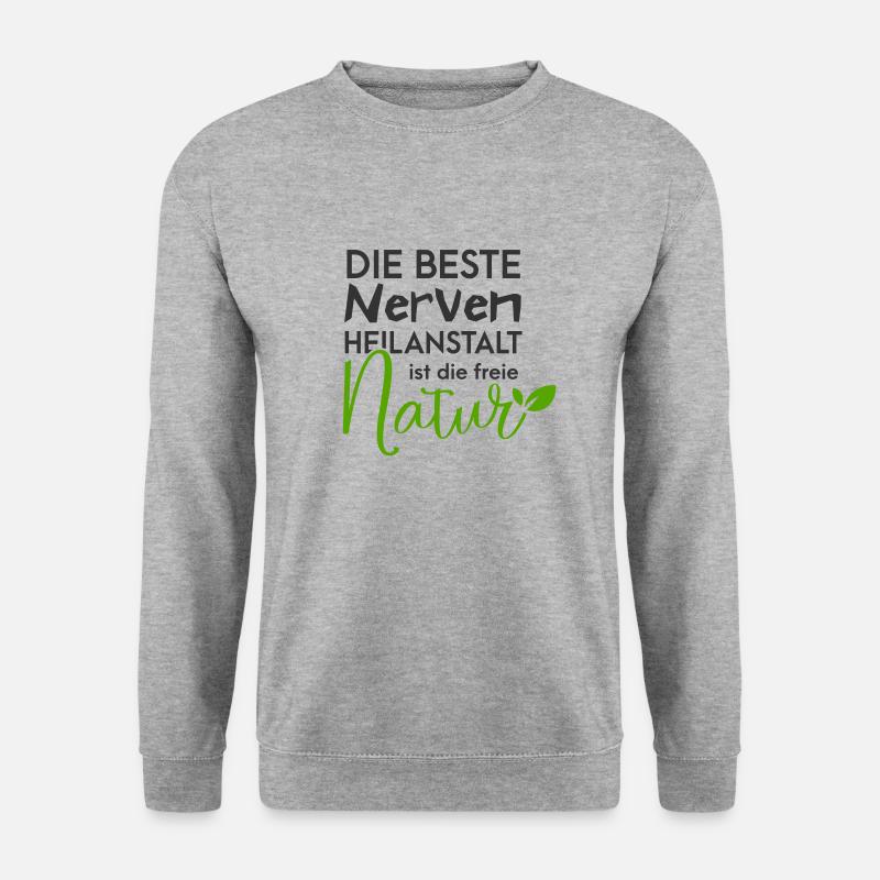 Nervenheilanstalt - Unisex Pullover - Weißgrau meliert