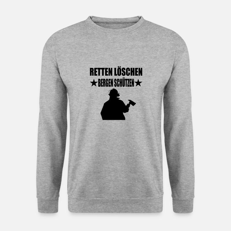 Feuerwehr - Unisex Pullover - Weißgrau meliert