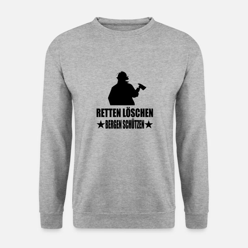 Feuerwehr - Unisex Pullover - Weißgrau meliert