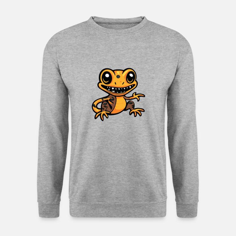 Echse Halloween Comic Lustig - Unisex Pullover - Weißgrau meliert