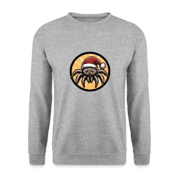 Tarentule Animal de Noël - Sweat-shirt Unisexe - gris chiné - Devant - Alina (178cm) & Michal (187cm)