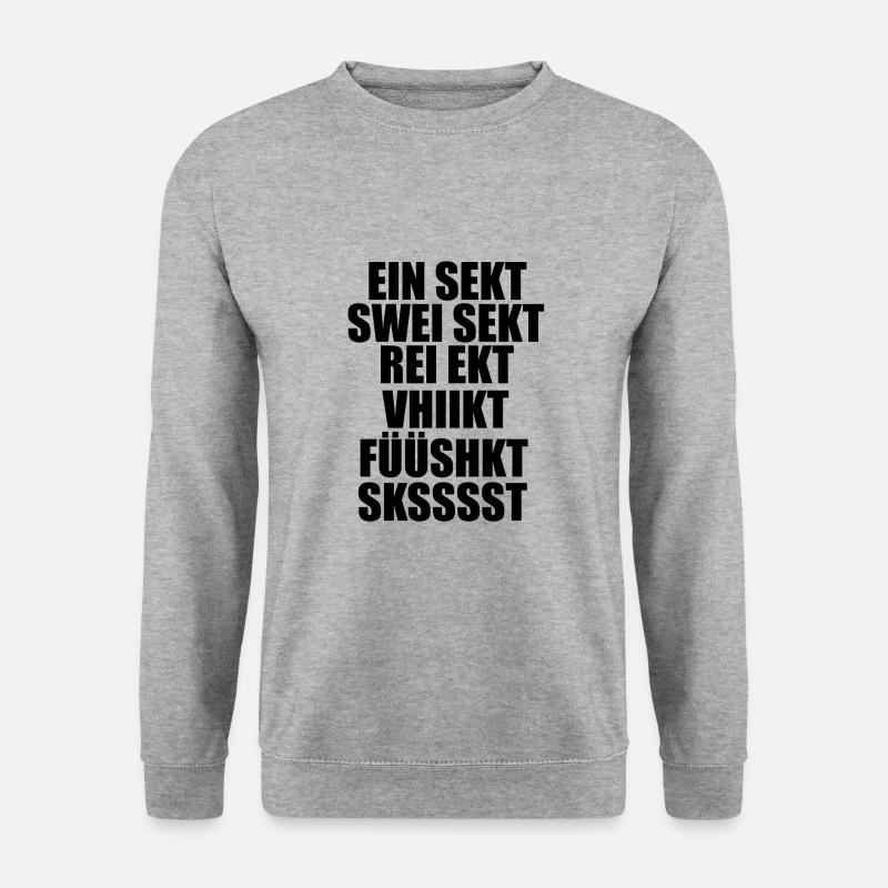Sekttrinker humor - Unisex Pullover - Weißgrau meliert