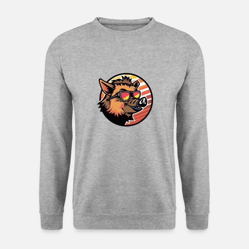 Pig Comic Wild Boar - Unisex Sweatshirt - salt & pepper