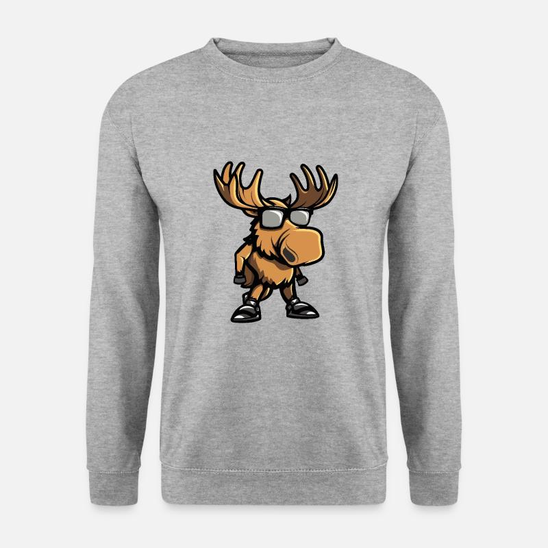 Moose Cool Comic - Unisex Sweatshirt - salt & pepper