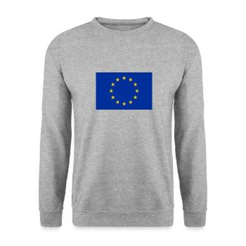 EU flag - Unisex Sweatshirt - salt & pepper - Front - Alina (178cm) & Michal (187cm)