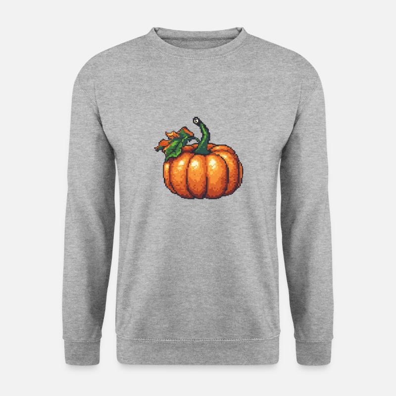 Pumpkin Pixel Icon - Unisex Sweatshirt - salt & pepper