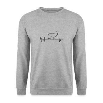 loup - Sweat-shirt Unisexe - gris chiné - Devant - Alina (178cm) & Michal (187cm)